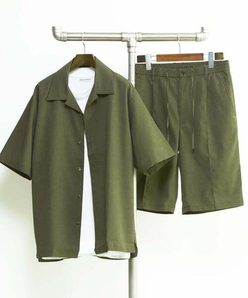 MEN'S MELROSE シャツ DOTAIRサッカーオープンカラーシャツ