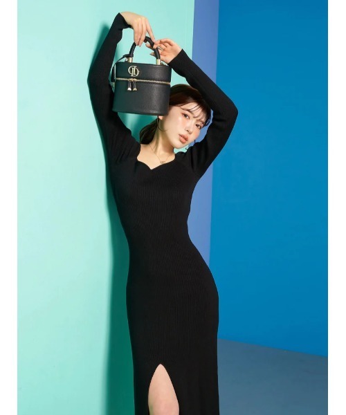 「Darich」 ニットワンピース FREE ライム レディース_画像2