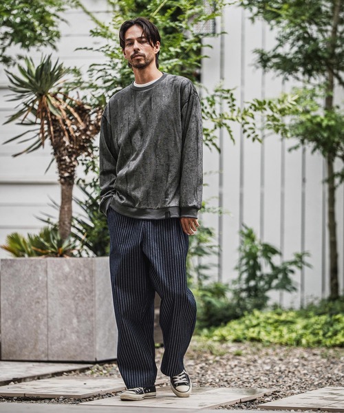 CAMBIO（カンビオ） トレーナー スウェット msw1711-Fade and Distress