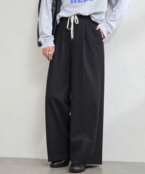 【美品】SOUMO 黒スラックス JOURNAL STANDARD スラックス パンツ ソモウライクイージー
