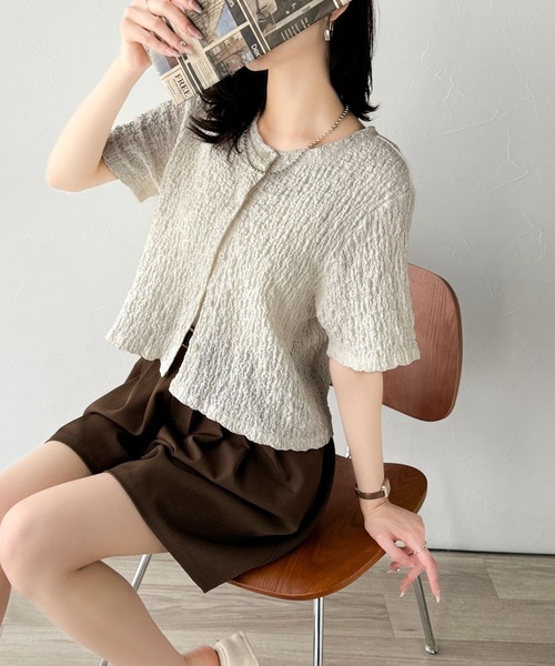 「classicalelf」 カーディガン LARGE ホワイト レディース