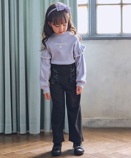 ANY（エニィ） カチューシャ ビジュー付き ベロアリボンカチューシャ