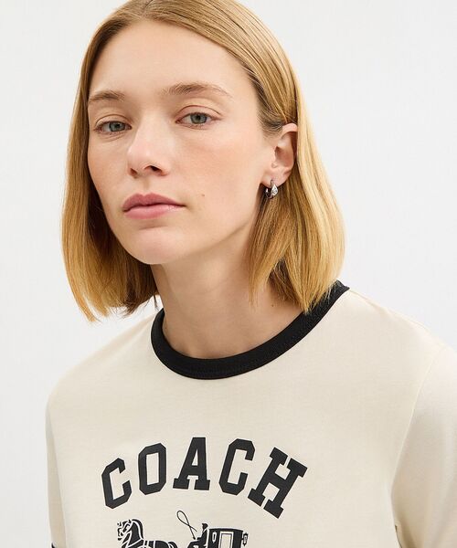 COACH ピアス シグネット シグネチャー ハギー レディース