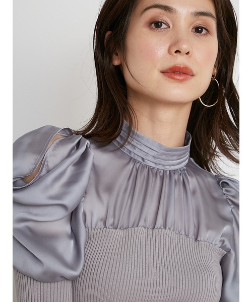 「SNIDEL」 半袖ニット ONE SIZE ブラック レディース_画像4