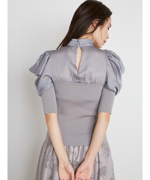 「SNIDEL」 半袖ニット ONE SIZE ブラック レディース_画像6