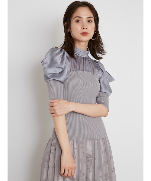 「SNIDEL」 半袖ニット ONE SIZE ブラック レディース_画像9