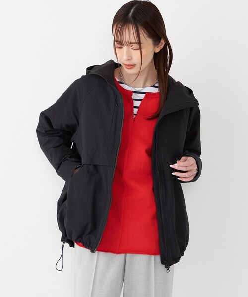 未使用級 シップス ステンカラーダウンコート ブラック M komatsu 秋冬 SHIPS Colors（シップスカラーズ） ダウンコート ダウンジャケット