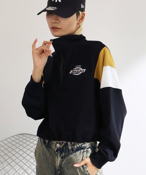 ミキオサカベ　スウェット　フーディ　トレーナー　ノースリーブ　レモンイエロー×黒 Dickies（ディッキーズ） トレーナー スウェット 「GENUINE DICKIES
