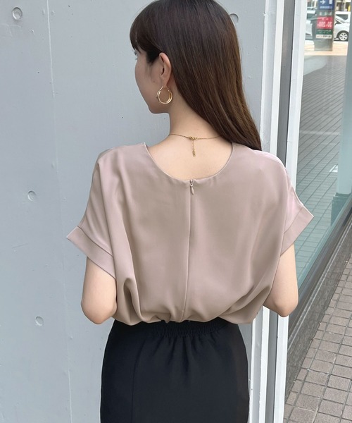 「Futier land」 半袖ブラウス LARGE グレイッシュベージュ レディース_画像7