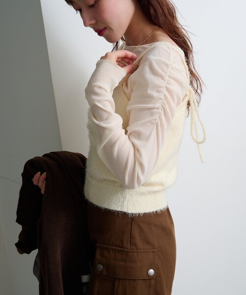 Kastane（カスタネ） キャミソール 「4色展開」シャギーニットキャミ