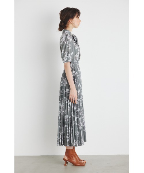 「rienda」 半袖ワンピース MEDIUM グレー系その他 レディース_画像3