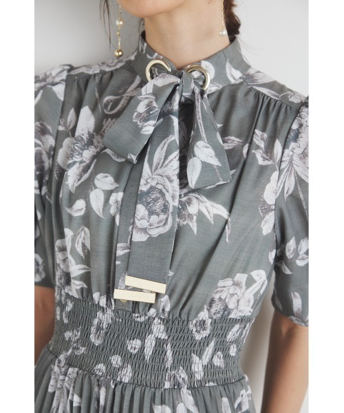 「rienda」 半袖ワンピース MEDIUM グレー系その他 レディース_画像5