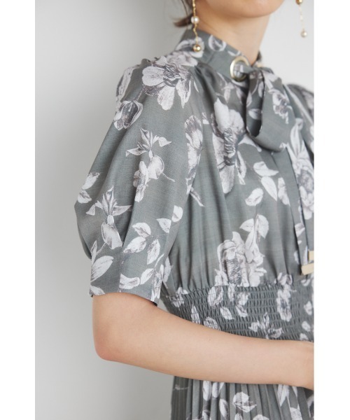 「rienda」 半袖ワンピース MEDIUM グレー系その他 レディース_画像7