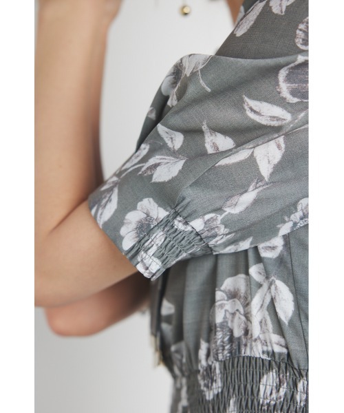 「rienda」 半袖ワンピース MEDIUM グレー系その他 レディース_画像9