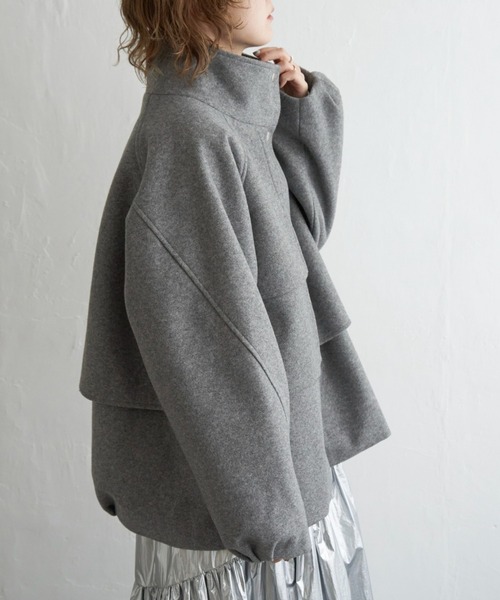「notch.」 コート M ダークグレー レディース_画像8
