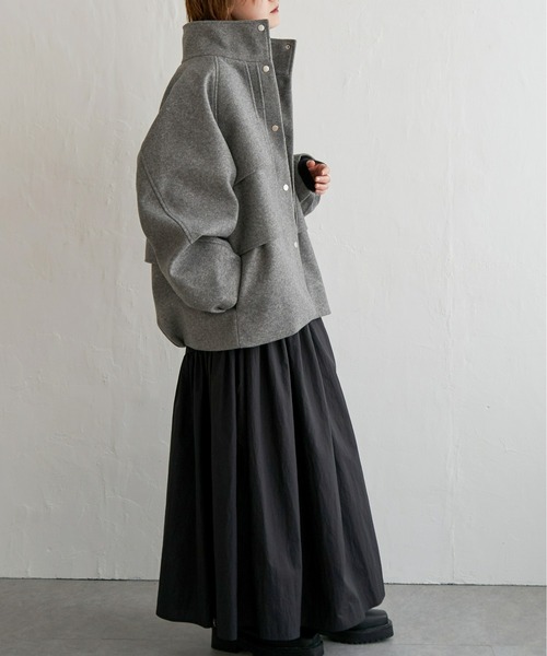 「notch.」 コート M ダークグレー レディース_画像9