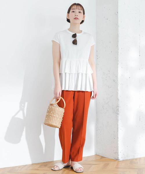 「F by ROSSO」 半袖カットソー FREE ブラック レディース_画像2