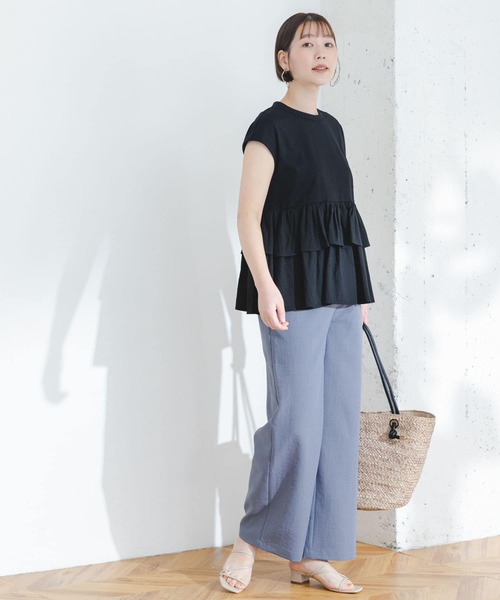 「F by ROSSO」 半袖カットソー FREE ブラック レディース_画像4