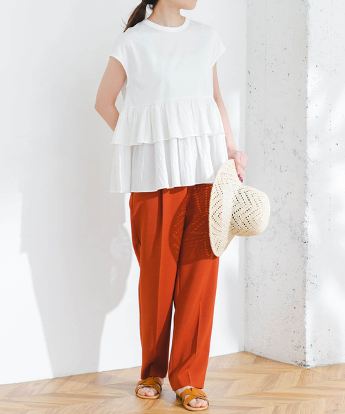 「F by ROSSO」 半袖カットソー FREE ブラック レディース_画像6