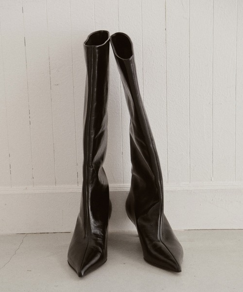 ADAM ET ROPE'（アダムエロペ） ブーツ 「EMOELLE」レザーロングブーツ