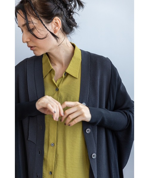 「OSMOSIS」 「loaf」半袖シャツ ONE SIZE ブラック レディース_画像8