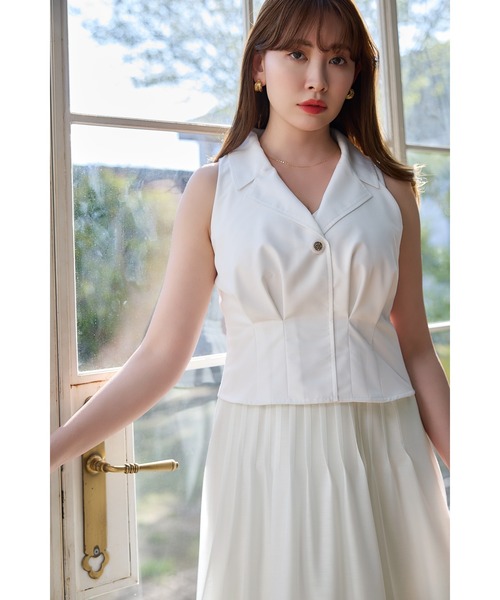 Her lip to ノースリーブワンピース M ホワイト レディース : ZOZOTOWN