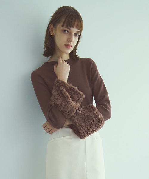 【本日ラストSALE】Helmファーニット THINK FUR - 2ウェイファー×ニットトップス 2Way Fur×Knit Tops