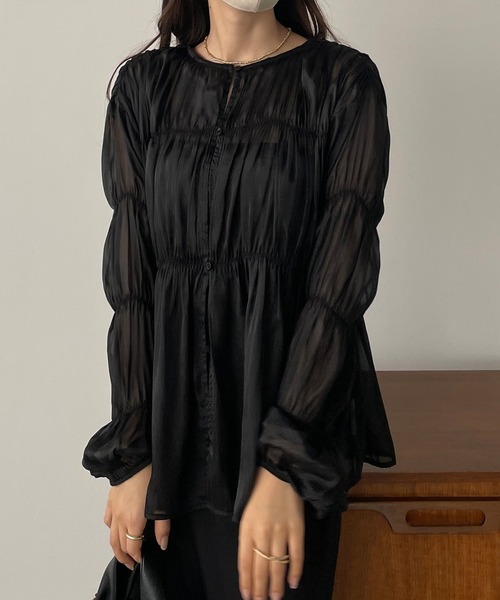 「Louere」 長袖ブラウス MEDIUM クリーム レディース_画像9