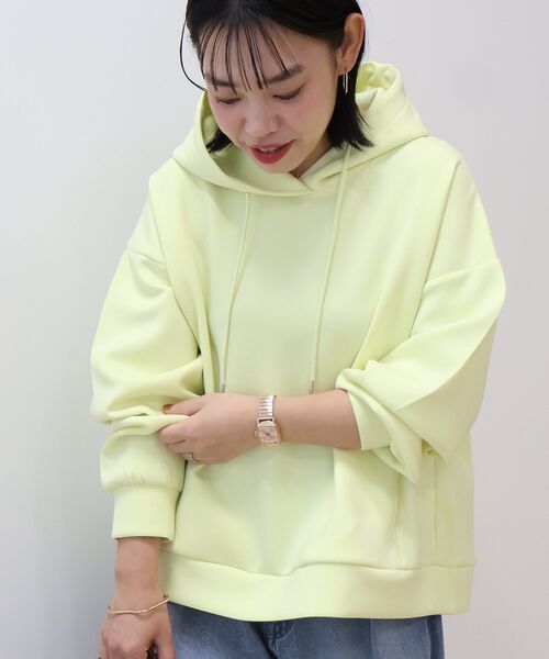 「AMERICAN HOLIC」 プルオーバーパーカー L ライトイエロー レディース_画像7