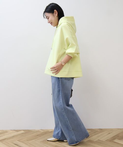 「AMERICAN HOLIC」 プルオーバーパーカー L ライトイエロー レディース_画像9