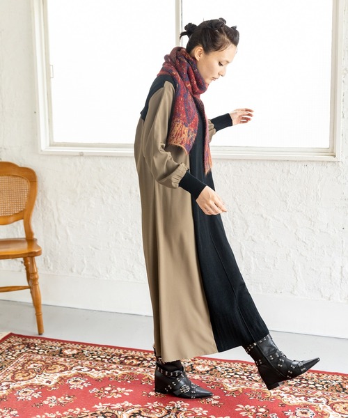 OSMOSIS（オズモーシス） ストール マフラー ダイヤ柄ジャガード