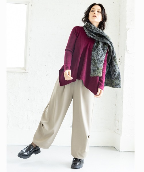 OSMOSIS（オズモーシス） ストール マフラー ダイヤ柄ジャガード