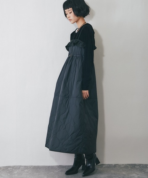 ワンピース 選べる2typeキルティングキャミソールワンピース
