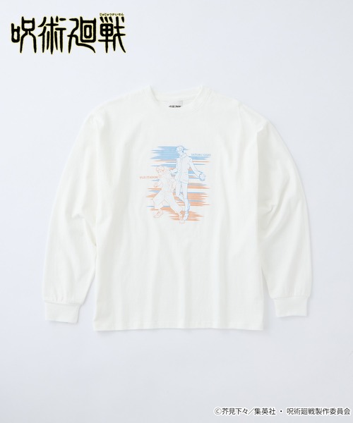 【80】新品　呪術廻戦　長袖Tシャツ　WIND AND SEA　XL　五条悟　白 tシャツ 「呪術廻戦」「ZOZO期間限定販売」グラフィックデザイン