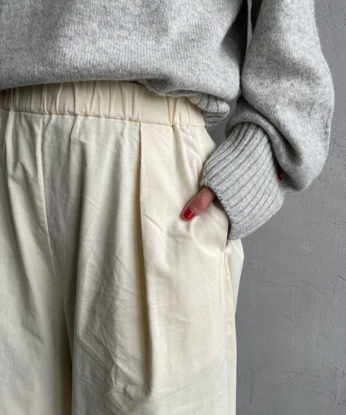 mizuiroind（ミズイロインド） パンツ コーデュロイ タック ワイド