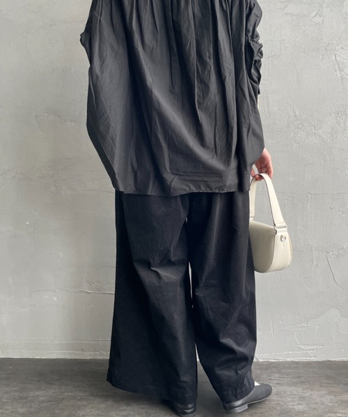 mizuiroind（ミズイロインド） パンツ コーデュロイ タック ワイド