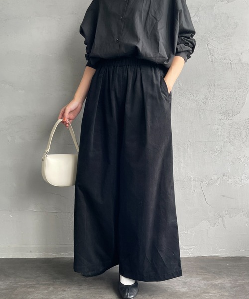 mizuiroind（ミズイロインド） パンツ コーデュロイ タック ワイド