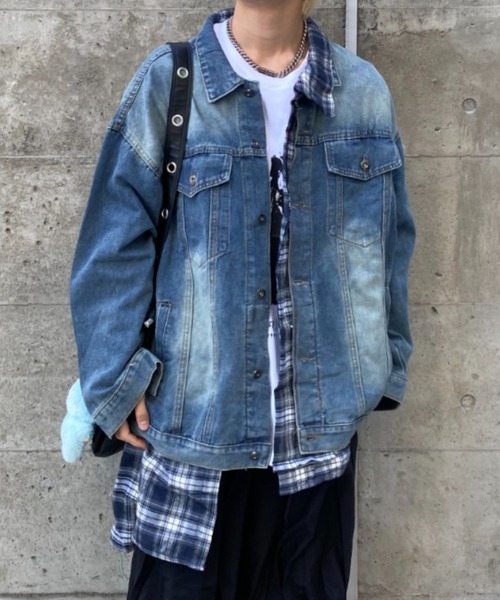 lilful デニムジャケット gジャン 「26年春夏新作」チェックシャツ 
