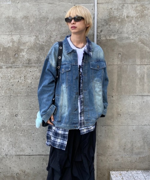 lilful デニムジャケット gジャン 「26年春夏新作」チェックシャツ