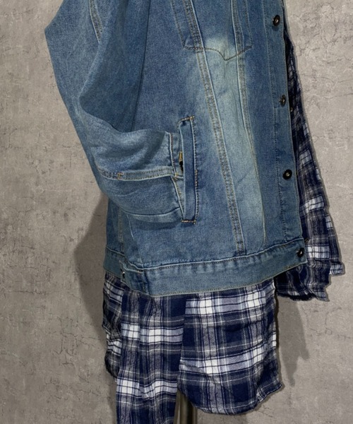 lilful デニムジャケット gジャン 「26年春夏新作」チェックシャツ