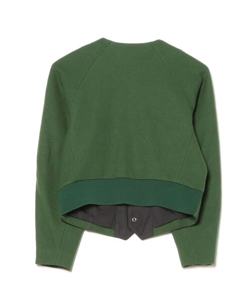 「TOGA PULLA」 ノーカラージャケット 1 グリーン レディース_画像2