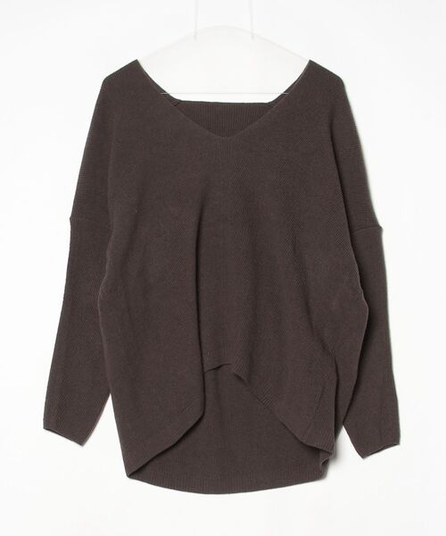 新品 Deuxième Classe Vネック長袖ニット Deuxieme Classe（ドゥーズィエムクラス） 長袖ニット - ブラウン