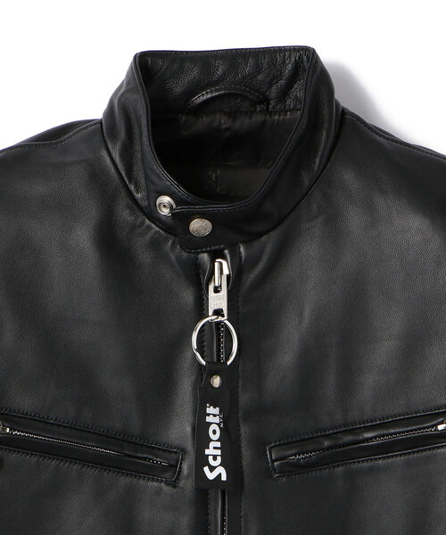 「schott」 レザーブルゾン SMALL ブラック メンズの画像