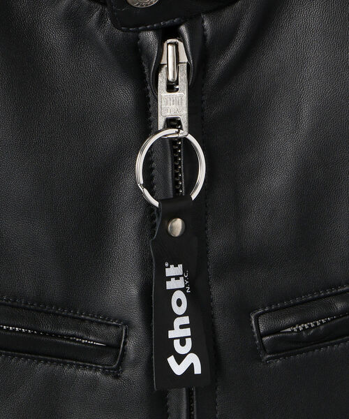 「schott」 レザーブルゾン SMALL ブラック メンズの画像