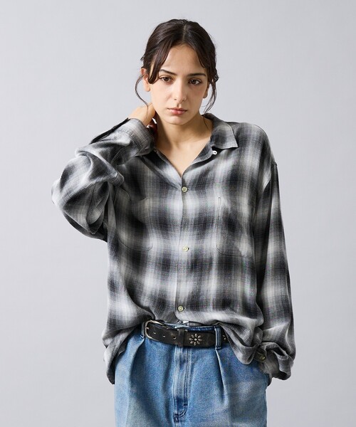 Towncraft ブラック オンブレシャツ Mサイズ 楽天市場】全2色 タウンクラフト TOWNCRAFT オンブレチェックシャツ