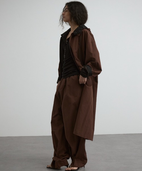 「CREDONA」 イージーパンツ FREE ブラウン レディース_画像5