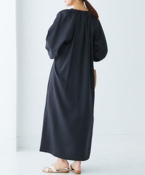 「nissen」 長袖ワンピース LL ベージュ レディース_画像2