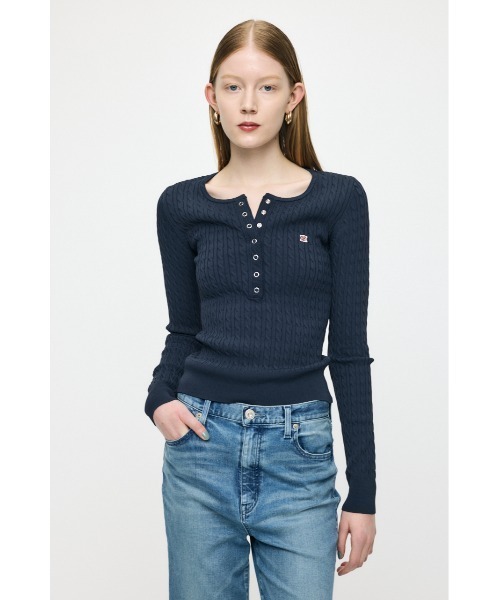 MOUSSY（マウジー） ニット セーター HENRY NECK CABLE ニットトップス