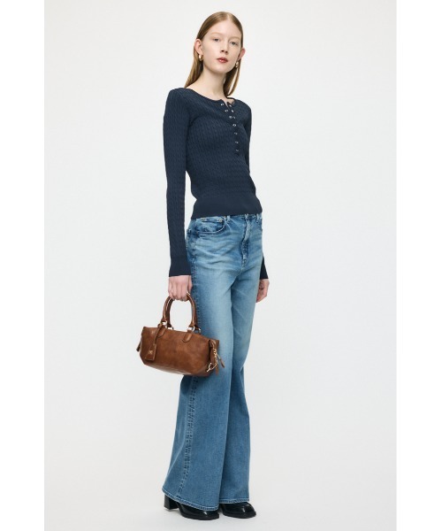 MOUSSY（マウジー） ニット セーター HENRY NECK CABLE ニットトップス