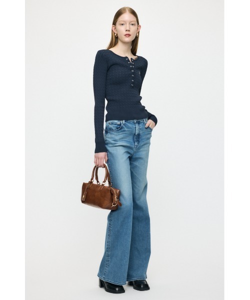 MOUSSY（マウジー） ニット セーター HENRY NECK CABLE ニットトップス